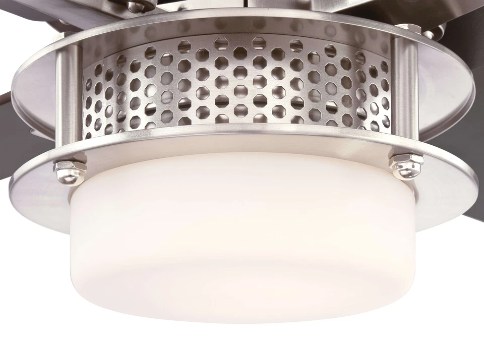 Modern Ceiling Fan With LED Light and Remote Control Oscar Nickel 122 CM - Image 4 of 4