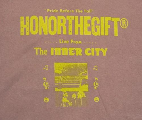 Honor The Gift Live From The Inner City Men's Short Sleeve T-Shirt Size Medium - Picture 2 of 7