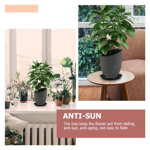 10Pcs Large Flower Pot Trays Round Shape Flowerpot Base Garden Pot Trays - Picture 8 of 12