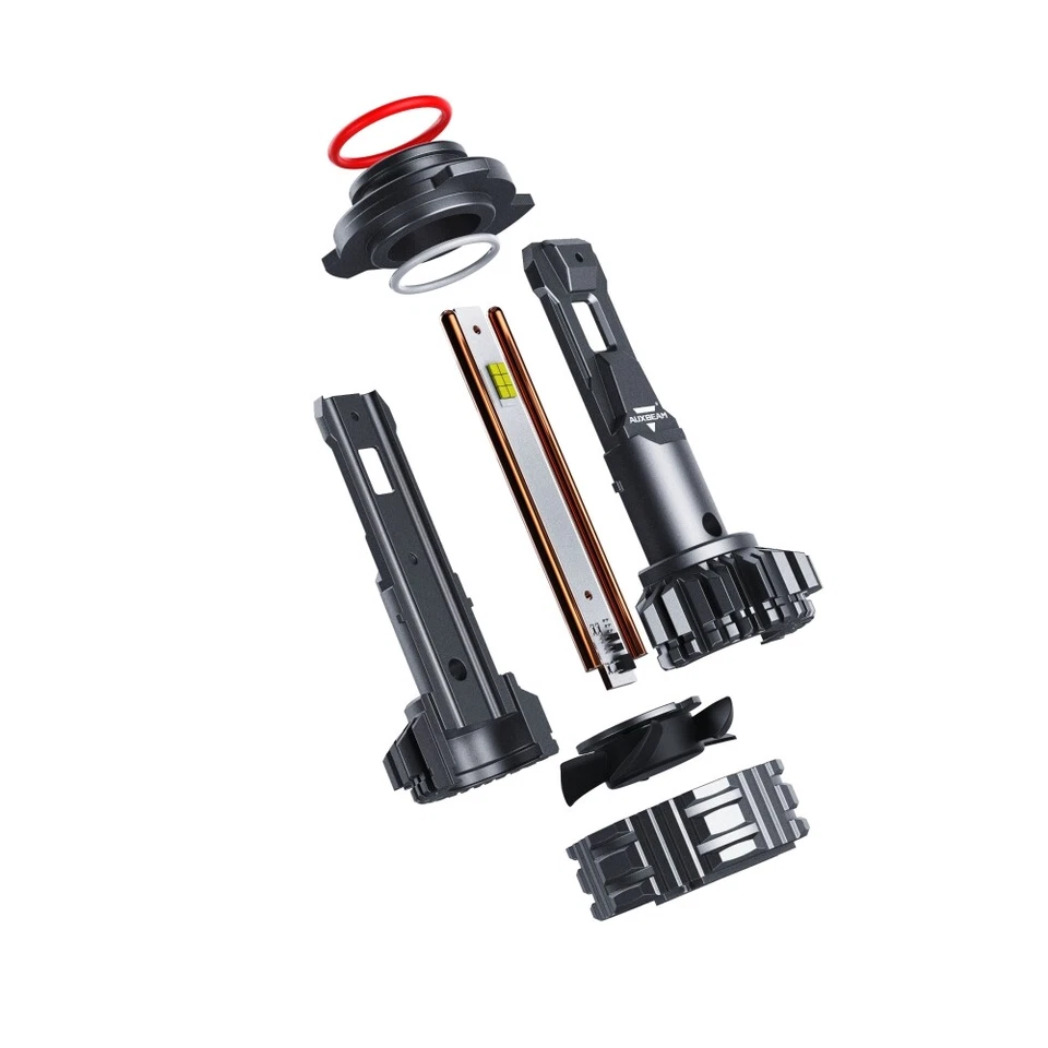 AUXBEAM 9005 H11 LED Headlight+H10 9145 Fog Bulbs White for Ford F150 2015-2023 - Image 2 of 4