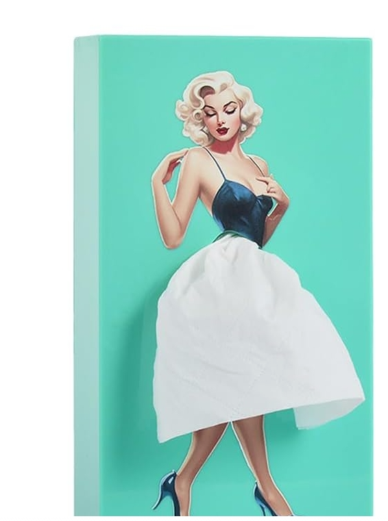 Creative Skirt Tissue Box Decorative Ornament Decorations for Home & Office Blue