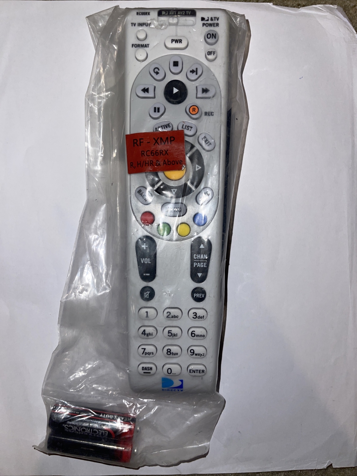 DIRECTV RC66RX Universal Remote Control - Pack of 1 with batteries