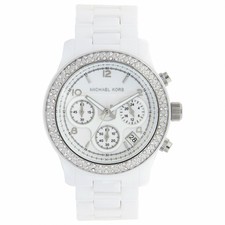 Michael Kors White Ceramic Watch Mk 