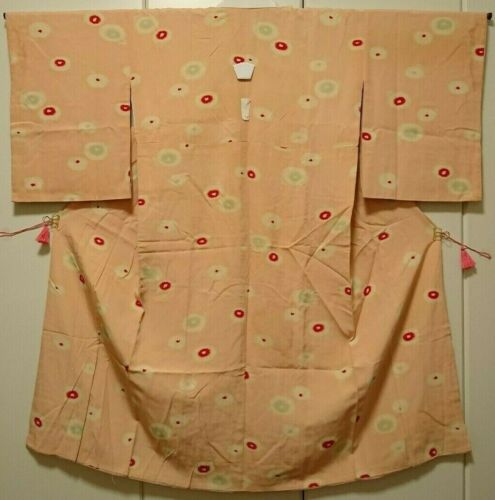 Woman Japanese Kimono JUBAN(nagajuban) Silk Light Pink - Picture 1 of 12