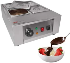 ALDkitchen Chocolate Melting Pot Manual Control 4 Tanks 12 kg of Chocolate 110V