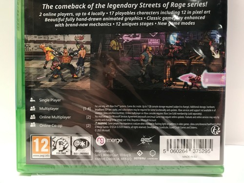 STREETS OF RAGE 4 - XBOX ONE - GIOCO NUOVO SIGILLATO PAL - NEW SEALED - Picture 3 of 5