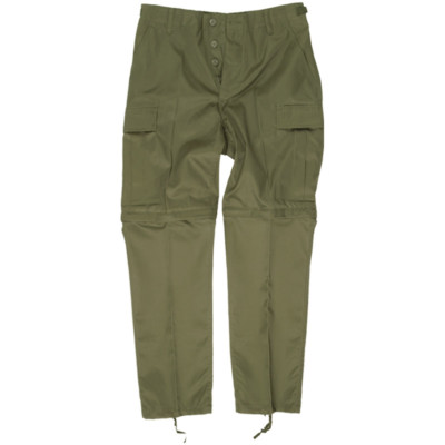 Combat 2 in 1 Zip-Off Army Mens Trousers Cargo BDU Fishing Hunting Olive S-XXL