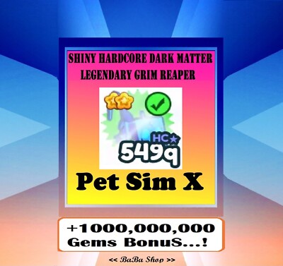 SHINY Dark Matter Legendary Grim Reaper - NEW HC DM - Pet Simulator X Sim - PSX