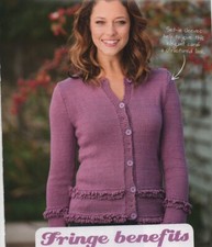 Fringe Benefits LOOP STITCH CARDIGAN - Knitting Pattern - Rosy Green … Aran