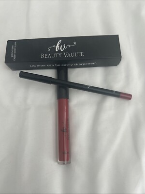 Beauty Vaulte Erupt Lip Set Matte Liquid Lipstick Natty Nat Lip Liner Carmin NEW