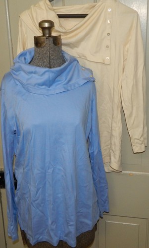 2 LL Bean Cowl Neck Pima Cotton 