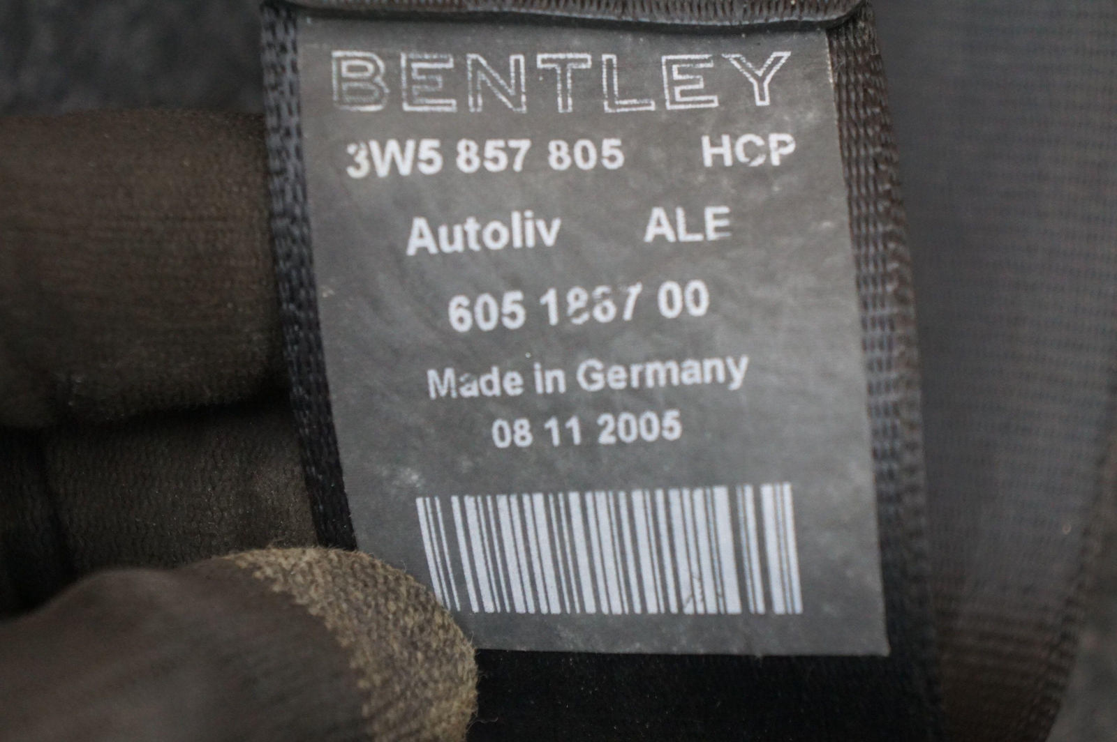 Rear Left Seat Belt Retractor 3W5857805 Bentley Continental Flying Spur 2006-12