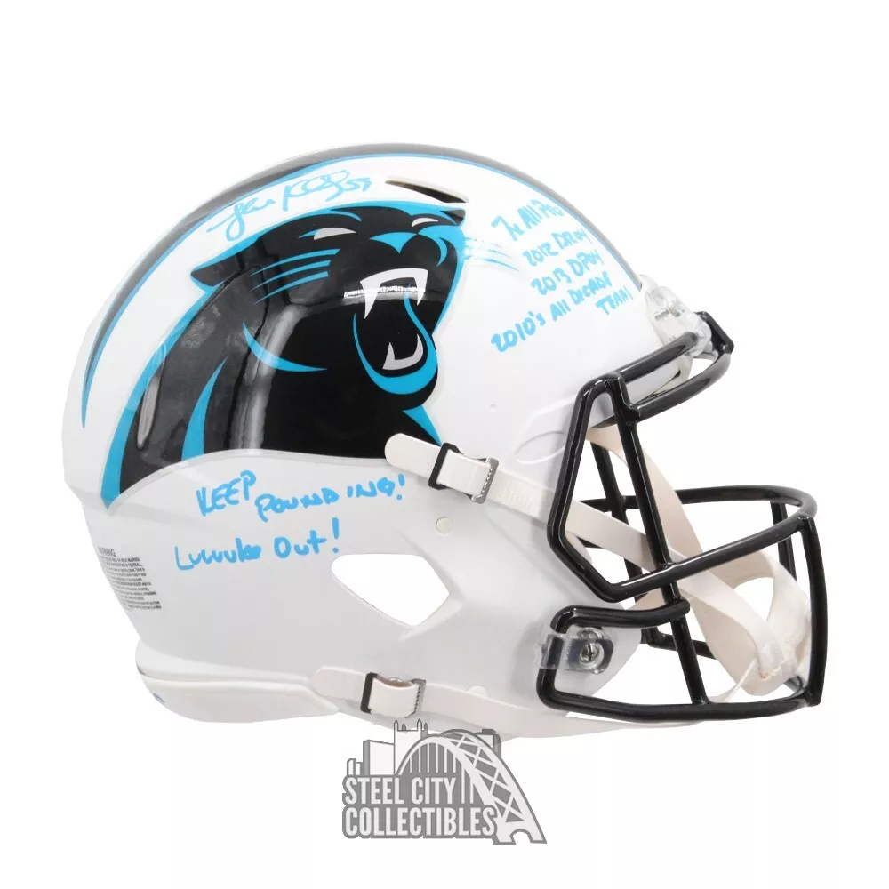 Luke Kuechly Autographed Carolina Flat White Authentic Full Size