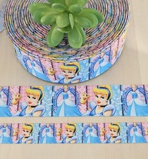 7/8 1.5" 1 YD Cinderella Grosgrain Ribbon Disney Princess Hair Bow Ribbon