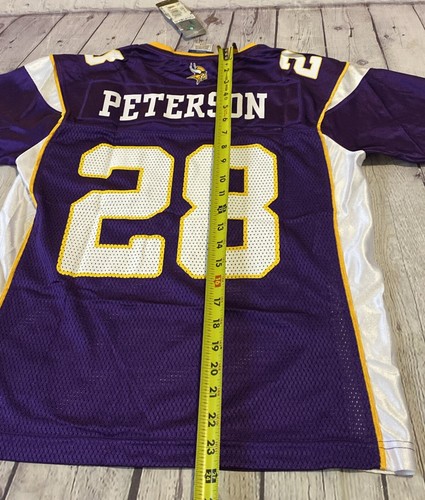 Minnesota Vikings Adrian Peterson #28 Reebok NFL Jersey Womens Sz. M Purple NEW - Picture 13 of 17