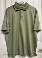 Men  s PGA Authentic Green Short Sleeve Golf Shirt Polo Size Large