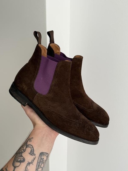 Men Margaret Howell Boots Brown Suede 40
