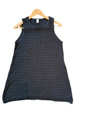 Old Navy Crochet Midi Dress Women’s Large Black Coverup Tank Open Knit