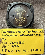 LEWIS ENGINE CYLINDER HEAD TEMPERATURE INDICATOR GAUGE, P/N:76AT3C, S/N:16341