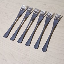 6 x Old Hall by Robert Welch Alveston Dessert Lunch Forks - 18.5 cm - VGC