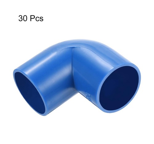 30 Pack PVC Conduit Coupler 90 Degree Elbow Pipe Fittings 20 mm Blue Conduit - Picture 3 of 4