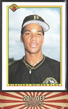1990 Bowman #178 RC Moises Alou Pittsburgh Pirates