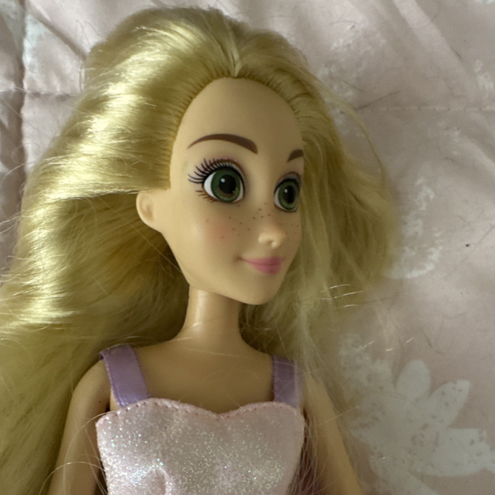 Disney Rapunzel doll with long blonde hair