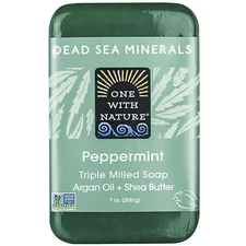 One With Nature Dead Sea Spa Triple Milled Mineral Soap - Peppermint 7 oz Bar(S)