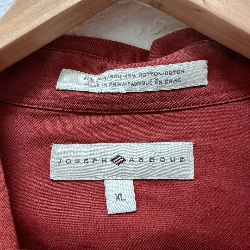 Camisa Joseph Abboud Para Hombre Abotonada Manga Larga Óxido Informal Seda Foto 4 de 4