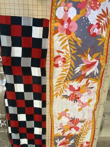 VTG Lot 10 VTG Scarves Silk Poly Assorted Designer Liz Claiborne Diane Von #2 - Picture 3 of 17