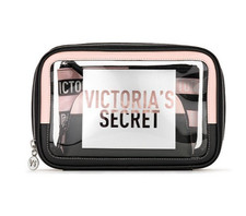 Victoria's Secret VS Black and Pink Backstage Nested Trio Make Up Bag Set