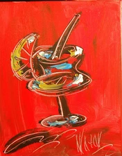 COCKTAIL   Modern Abstract   Original Oil Painting  IMPRESSIONIST CANADA  H9Y9T