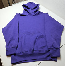 Port  Company Hoodie YOUTH Size L Core Fleece Pullover Hooded Sweatshirt Purple