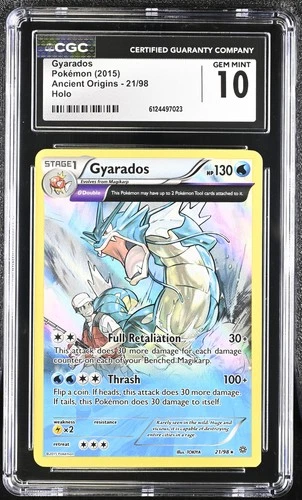 2015 POKEMON ANCIENT ORIGINS HOLO #21/98 GYARADOS CGC 10