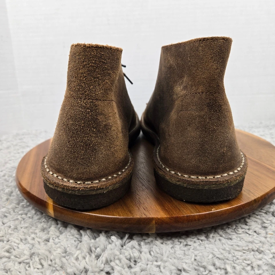 J. Bota Chukka Crew Para Hombres 11.5 Marrón Cuero Pátina Informal Diario Suela de Crepé Italia Foto 2 de 4