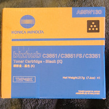 Konica Minolta TNP49K A95W130 Black Genuine Toner Bizhub C3851 C3351