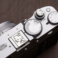 Cute Kitten Metal Hot Shoe Cover Shutter Button For Leica Sony Nikon Fuji XT30