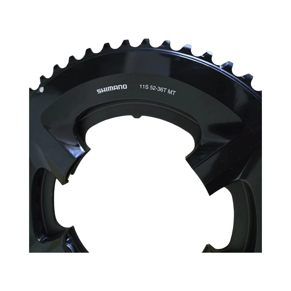 Juego de platos para bicicleta de carretera Shimano 52t 36t 4 pernos 11 velocidades negro ajuste ultegra 105 Foto 4 de 4