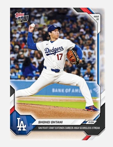 Limited Shohei Ohtani 2026 Topps NOW #37 MLB Dodgers Shutout Start Streak Card