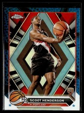 2024 Topps Chrome Blue Basketball Refractor #60 Scoot Henderson Rookie RC