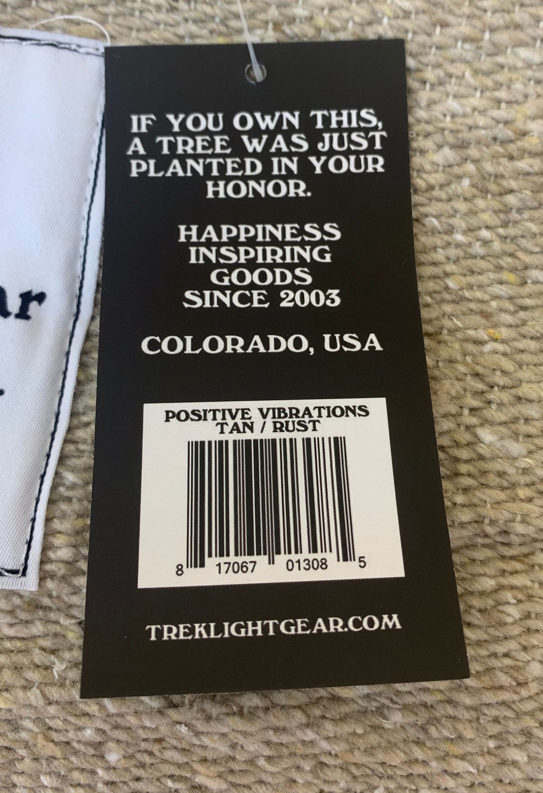 Trek Light Gear Positive Vibrations Handwoven Tan / Rust Midweight Blanket