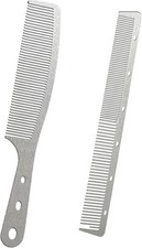 2 Pcs Metal Comb, Stainless Steel Fine Tooth Comb, Unbreakable Teeth Design,