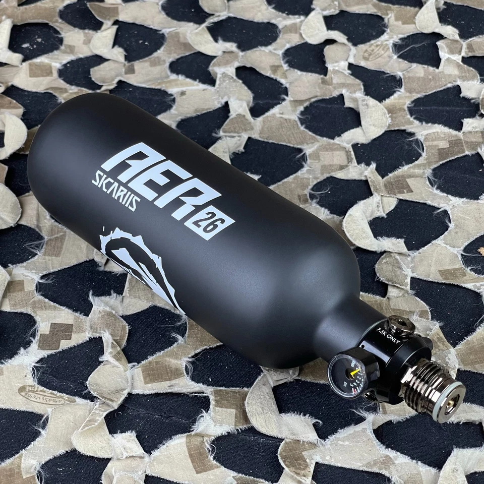 NEW Sicariis AER Tank w/ Hero 2 Regulator - 26/4500 - Matte Black - Image 3 of 3