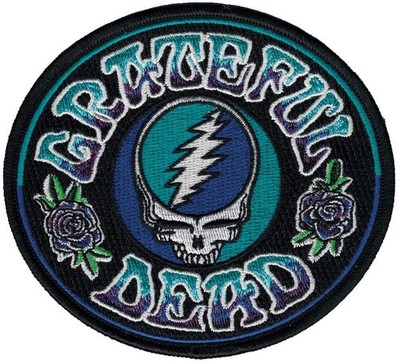 Hengulus Grateful Dead Batik Steal Your Face Iron Sew On Patch 4.25x3.75 In