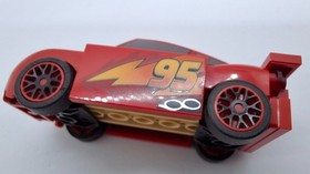 Damaged Lego Cars Minifigs Flash McQueen CRS068 +  Raoul CRS070 Lot Set 9485