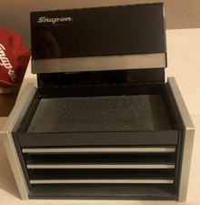 Snap-on Black Mini Micro Tool Box Top Chest 3 Slot Drawer Used