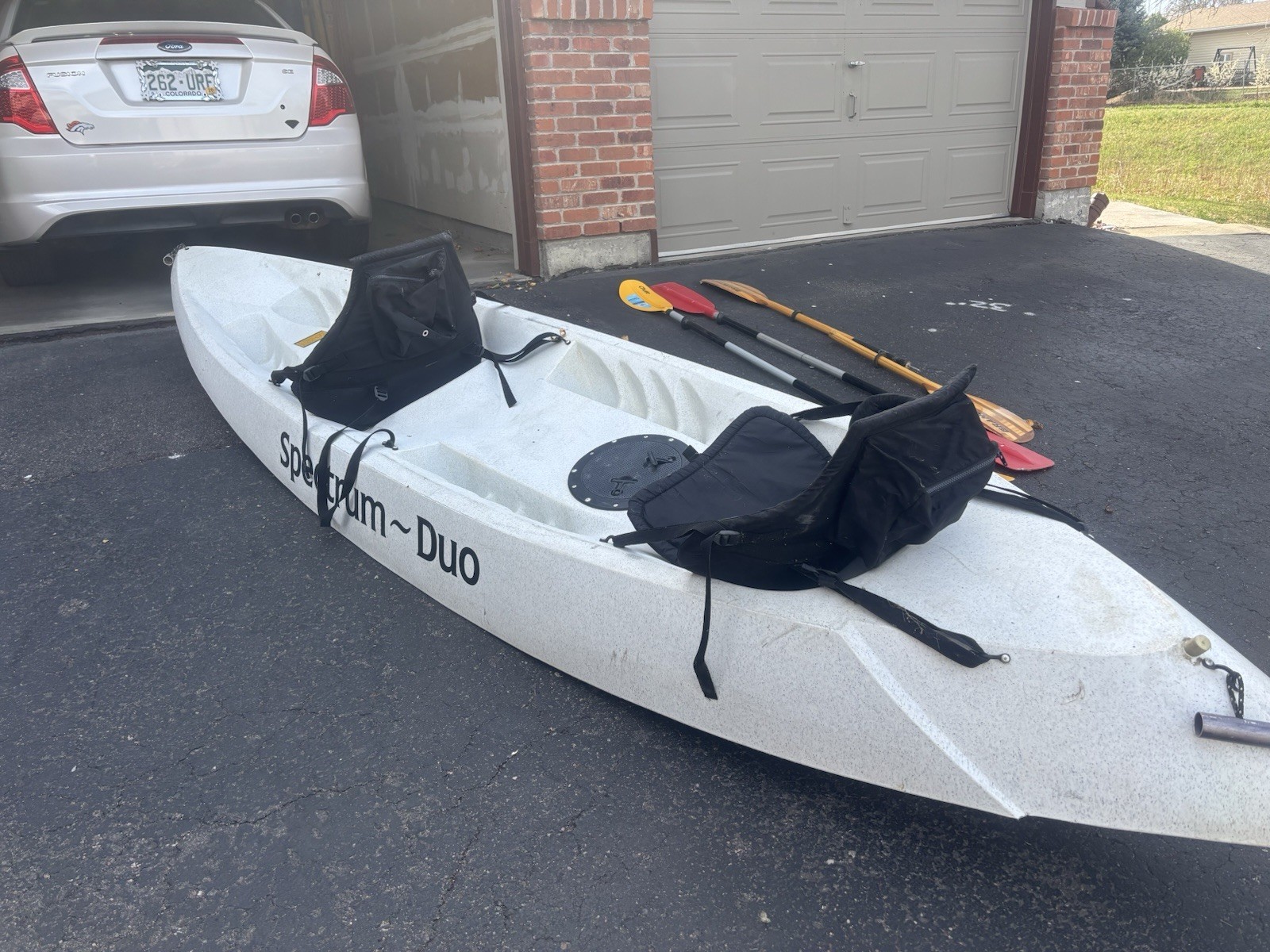 For Two With Seats And Paddles, Complete Set, White