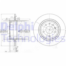 2X DELPHI BREMSSCHEIBEN HINTEN 286mm VOLL PASSEND FÜR SAAB 9-5 | BG3908C