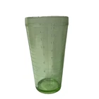 Vintage Federal Glass Clear Green Measuring Cup Tall 16 Oz