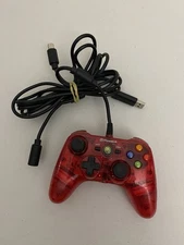 PowerA Mini Pro EX Wired PC Clear LED Red USB Xbox 360 Controller